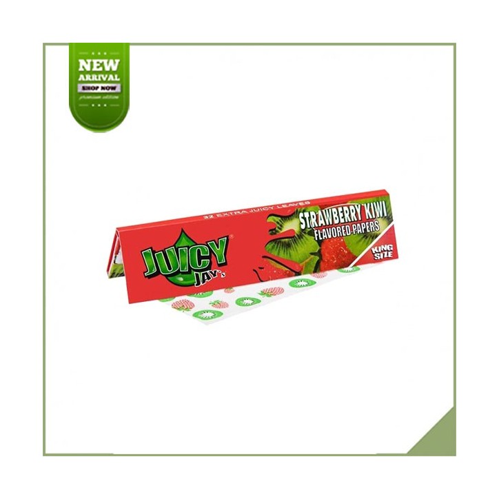 Succoso Jay's Fragola Kiwi lunghe foglie di rotolamento Succoso Jay's Fragola Kiwi lunghe foglie di rotolamento