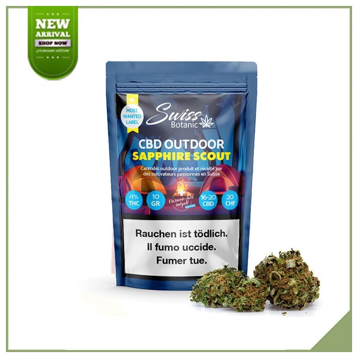 Fiori cbd outdoor Swiss Botanic Sapphire Scout Fiori cbd outdoor Swiss Botanic Sapphire Scout