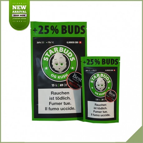 Fleurs de cannabis CBD Starbuds OG Kush