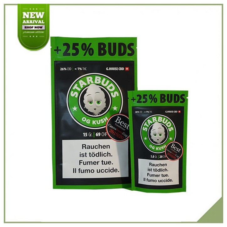 Cannabisblüten CBD Starbuds OG Kush Cannabisblüten CBD Starbuds OG Kush