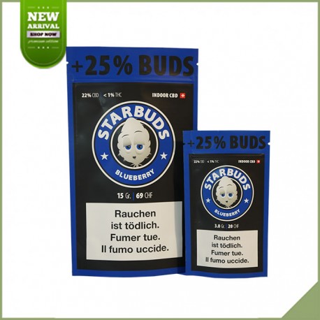Fleurs de cannabis CBD Starbuds Blueberry 11g 22%