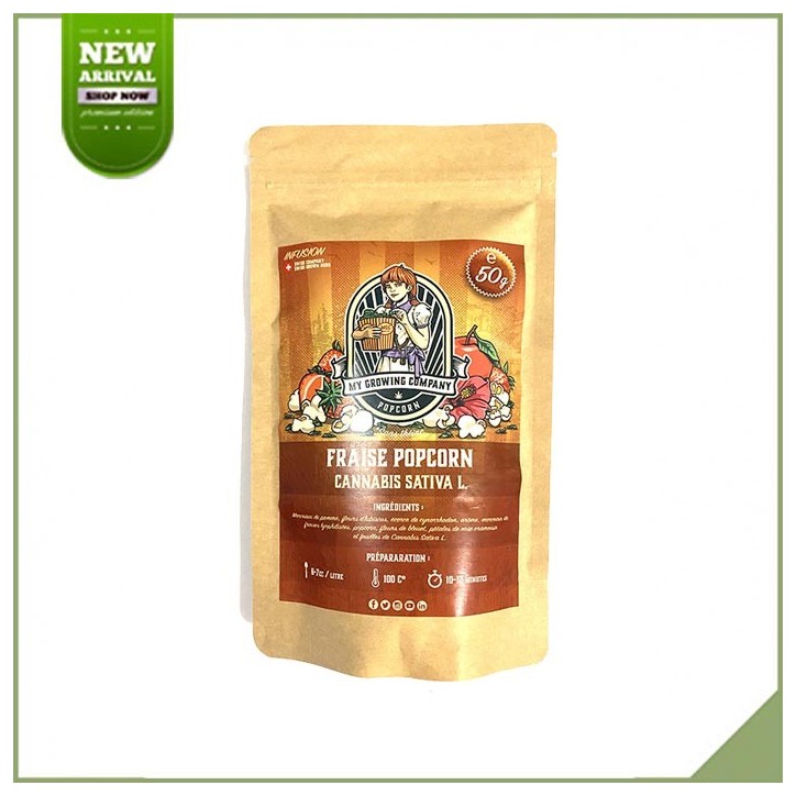 Infusion cbd Fraise Popcorn - My Growing Company Infusion cbd Fraise Popcorn - My Growing Company