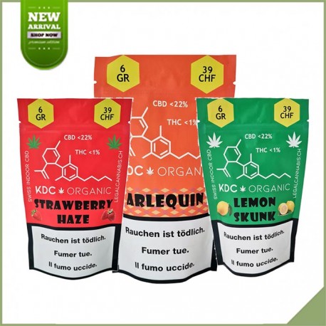 Trio pack fleurs de cannabis CBD KDC Organic