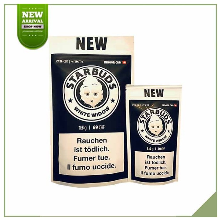 Indoor CBD Blumen - Starbuds White Widow Indoor CBD Blumen - Starbuds White Widow