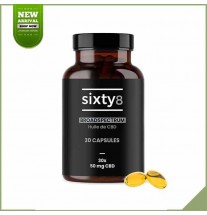 Huile CBD Gélules (30x) 50 mg - Sixty8