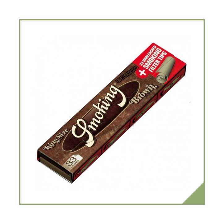 Fogli e filtri di rotolamento Fumo Brown King taglia Fogli e filtri di rotolamento Fumo Brown King taglia