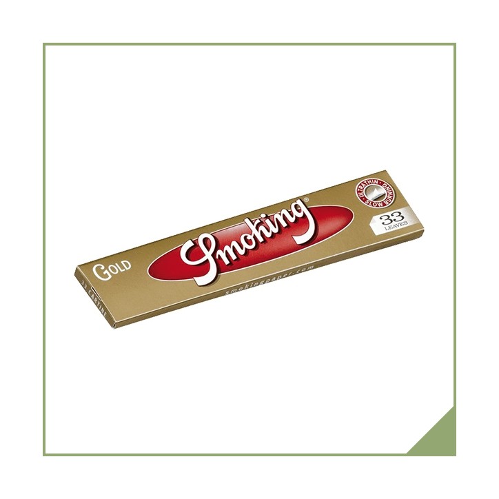 Foglie lunghe e rotolanti Fumo Gold King Size Foglie lunghe e rotolanti Fumo Gold King Size