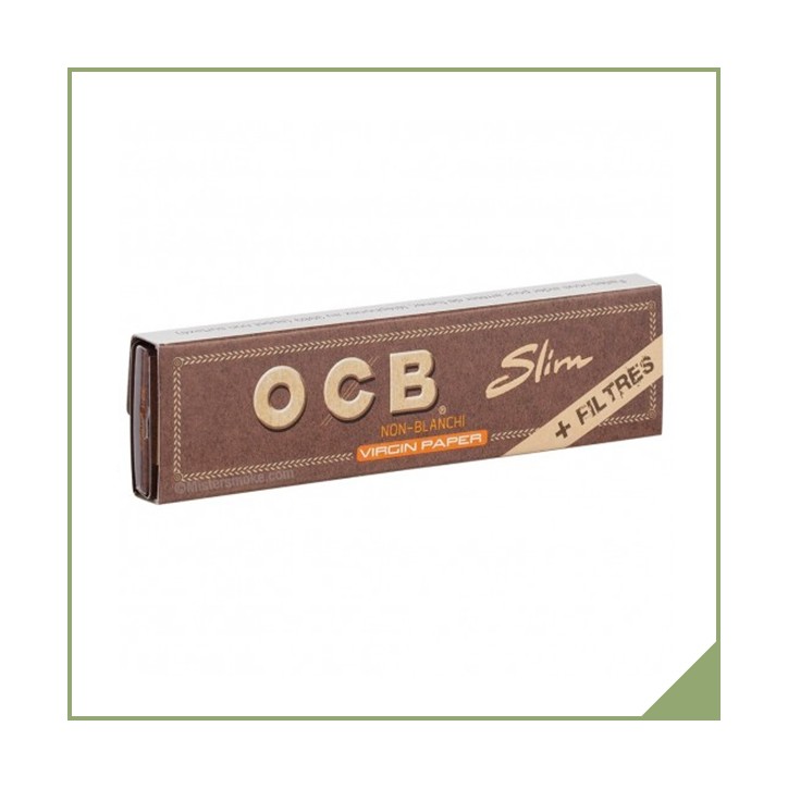 Foglie lunghe di rotolamento OCB Virgin Slim + punte Foglie lunghe di rotolamento OCB Virgin Slim + punte